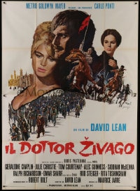 6t345 DOCTOR ZHIVAGO Italian 2p R1970s Omar Sharif, Julie Christie, David Lean, Terpning art!