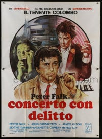 6t348 ETUDE IN BLACK Italian 2p 1978 cool art of Peter Falk as Detective Columbo & John Cassavetes!