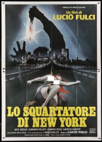 6t372 NEW YORK RIPPER Italian 2p 1982 Lucio Fulci, horror art of killer & half naked female victim!