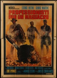 6t379 PROFESSIONALS FOR A MASSACRE Italian 2p 1967 Gasparri art of dead man buried up to his neck!