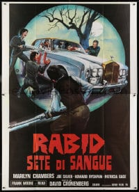 6t381 RABID Italian 2p 1977 David Cronenberg, completely different horror art by Tino Aller!