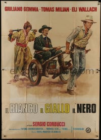 6t398 WHITE, THE YELLOW & THE BLACK Italian 2p 1975 Sergio Corbucci, Casaro spaghetti western art!