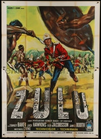 6t399 ZULU Italian 2p 1964 Stanley Baker & Michael Caine classic, different art by Mauro Colizzi