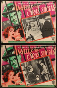 6t094 ANGELS WITH DIRTY FACES 6 Mexican LCs R1950s James Cagney, Humphrey Bogart, Ann Sheridan!