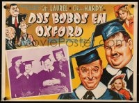 6t138 CHUMP AT OXFORD Mexican LC R1960s Stan Laurel & Oliver Hardy in cap and gown with girls!