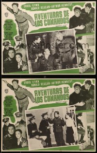 6t098 DESPERATE JOURNEY 5 Mexican LCs 1940s Errol Flynn & Ronald Reagan crash-land in WWII Germany!