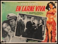 6t147 EN CARNE VIVA Mexican LC 1951 sexy cabaret dancer Rosa Carmina in inset AND border art!