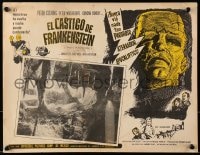 6t148 EVIL OF FRANKENSTEIN Mexican LC 1964 Hammer, the monster frozen in ice & in border art!
