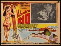 6t151 FLYING DOWN TO RIO Mexican LC R1960s great c/u of Dolores Del Rio & Gene Raymond, sexy art!