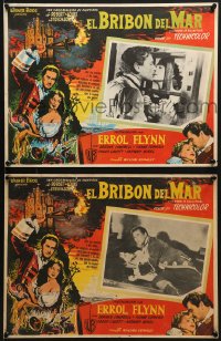 6t096 MASTER OF BALLANTRAE 6 Mexican LCs 1953 Errol Flynn in Scotland, Robert Louis Stevenson story!