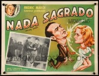 6t167 NOTHING SACRED Mexican LC R1960s border art of sexy Carole Lombard socking Fredric March!