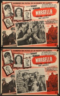 6t102 PASSAGE TO MARSEILLE 4 Mexican LCs R1960s Humphrey Bogart, Michele Morgan, Peter Lorre