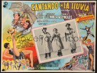 6t177 SINGIN' IN THE RAIN Mexican LC R1960s classic Gene Kelly, Debbie Reynolds & Donald O'Connor!