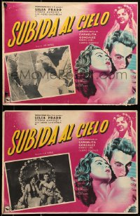 6t118 SUBIDA AL CIELO 2 Mexican LCs 1952 Lilia Prado in inset & borders, directed by Luis Bunuel!