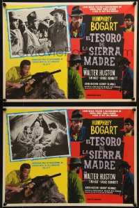 6t092 TREASURE OF THE SIERRA MADRE 8 Mexican LCs R1960s Humphrey Bogart, Tim Holt & Walter Huston!