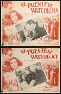 6t105 WATERLOO BRIDGE 3 Mexican LCs R1960s Vivien Leigh, Robert Taylor, C. Aubrey Smith, WWII!