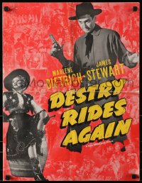 6t016 DESTRY RIDES AGAIN pressbook 1939 James Stewart & Marlene Dietrich classic, ultra rare!