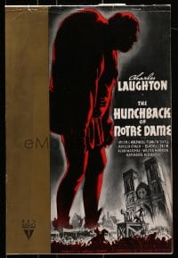 6t027 HUNCHBACK OF NOTRE DAME pressbook 1939 Victor Hugo, Charles Laughton, Maureen O'Hara, rare!