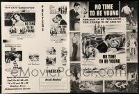 6t033 NO TIME TO BE YOUNG pressbook 1957 Robert Vaughn, too old to be teens, too young to be adults!