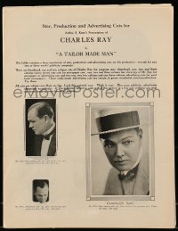 6t044 TAILOR MADE MAN pressbook 1922 poor tailor Charles Ray tricks his way into a great job, rare!