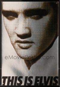 6t068 THIS IS ELVIS foil trade ad 1981 Elvis Presley rock 'n' roll biography, portrait of The King!