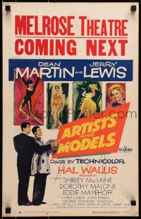 6t415 ARTISTS & MODELS WC 1955 Dean Martin & Jerry Lewis, sexy MacLaine, Malone, Gabor & Ekberg!!