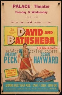 6t458 DAVID & BATHSHEBA WC 1951 Biblical Gregory Peck broke God's commandment for sexy Susan Hayward