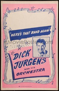 6t463 DICK JURGENS WC 1940s performing with his orchestra, Here's That Band Again!