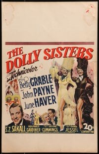 6t464 DOLLY SISTERS WC 1945 art of sexy entertainers Betty Grable & June Haver!