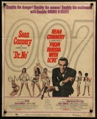 6t465 DR. NO/FROM RUSSIA WITH LOVE WC 1965 Sean Connery is James Bond, double danger & excitement!