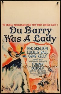 6t468 DU BARRY WAS A LADY WC 1943 best different sexy art of Lucille Ball & showgirls!