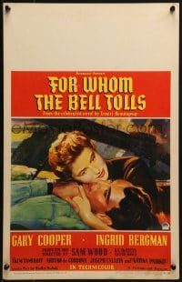 6t480 FOR WHOM THE BELL TOLLS WC 1943 Seguso art of Gary Cooper & Ingrid Bergman, Hemingway!