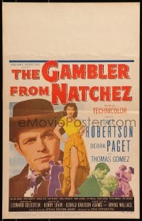 6t485 GAMBLER FROM NATCHEZ WC 1954 Dale Robertson, sexy Debra Paget, riverboat gambling!