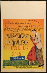 6t493 GLENN MILLER STORY WC 1954 great image of James Stewart in the title role w/ June Allyson!