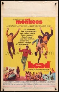 6t506 HEAD WC 1968 The Monkees, Peter Tork, Davy Jones, Micky Dolenz, Michael Nesmith