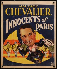 6t516 INNOCENTS OF PARIS WC 1929 art of Maurice Chevalier performing with chorus girls, very rare!