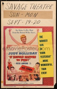 6t518 IT SHOULD HAPPEN TO YOU WC 1954 Judy Holliday, Peter Lawford, Jack Lemmon in his first role!