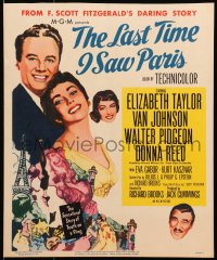 6t535 LAST TIME I SAW PARIS WC 1954 Elizabeth Taylor, Van Johnson, Walter Pidgeon, Donna Reed