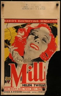 6t553 MILLIE WC 1931 Helen Twelvetrees as mother who kills man w/ good reason, Fredric Madan art!
