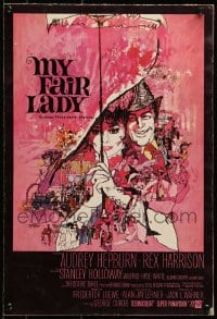 6t561 MY FAIR LADY WC 1964 classic art of Audrey Hepburn & Rex Harrison by Bob Peak!