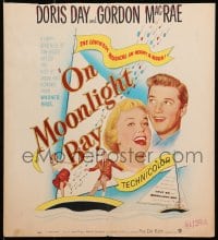 6t568 ON MOONLIGHT BAY WC 1951 great image of singing Doris Day & Gordon MacRae on sailboat!
