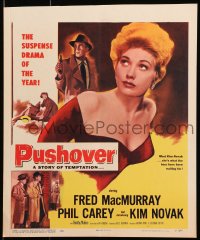 6t586 PUSHOVER WC 1954 sexy Kim Novak's first movie, she is what the boys have been waiting for!