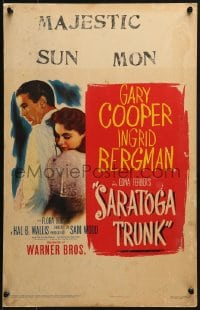 6t605 SARATOGA TRUNK WC 1945 c/u of Gary Cooper & Ingrid Bergman, Edna Ferber novel, ultra rare!