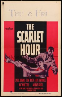 6t611 SCARLET HOUR WC 1956 Michael Curtiz directed, sexy Carol Ohmart showing her leg, Tom Tryon!