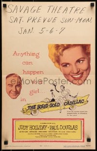 6t624 SOLID GOLD CADILLAC WC 1956 Al Hirschfeld art of Judy Holliday & Paul Douglas in car!