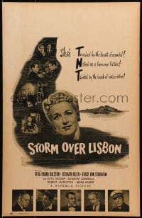 6t638 STORM OVER LISBON WC 1944 Vera Ralston, Erich von Stroheim & Richard Arlen, cool montage!