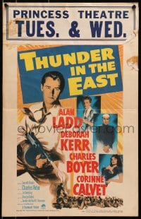 6t650 THUNDER IN THE EAST WC 1953 Alan Ladd, Deborah Kerr, Charles Boyer, Corinne Calvet