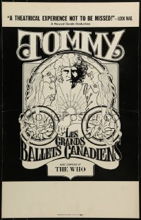 6t653 TOMMY stage play WC 1971 Les Grand Ballets Canadiens with music by The Who, cool art!
