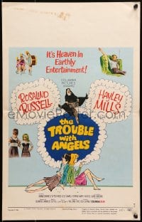 6t657 TROUBLE WITH ANGELS WC 1966 Hayley Mills, Binnie Barnes, nun Rosalind Russell on bike!
