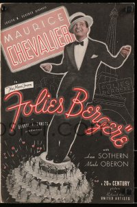 6t060 FOLIES-BERGERE English pressbook 1935 Maurice Chevalier, Ann Sothern, Merle Oberon, rare!